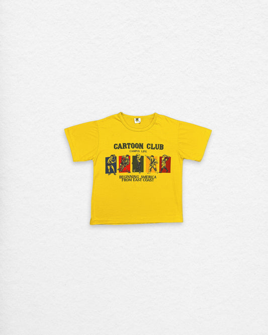 Vintage “Cartoon Club” Graphic Tee – 10–12Y