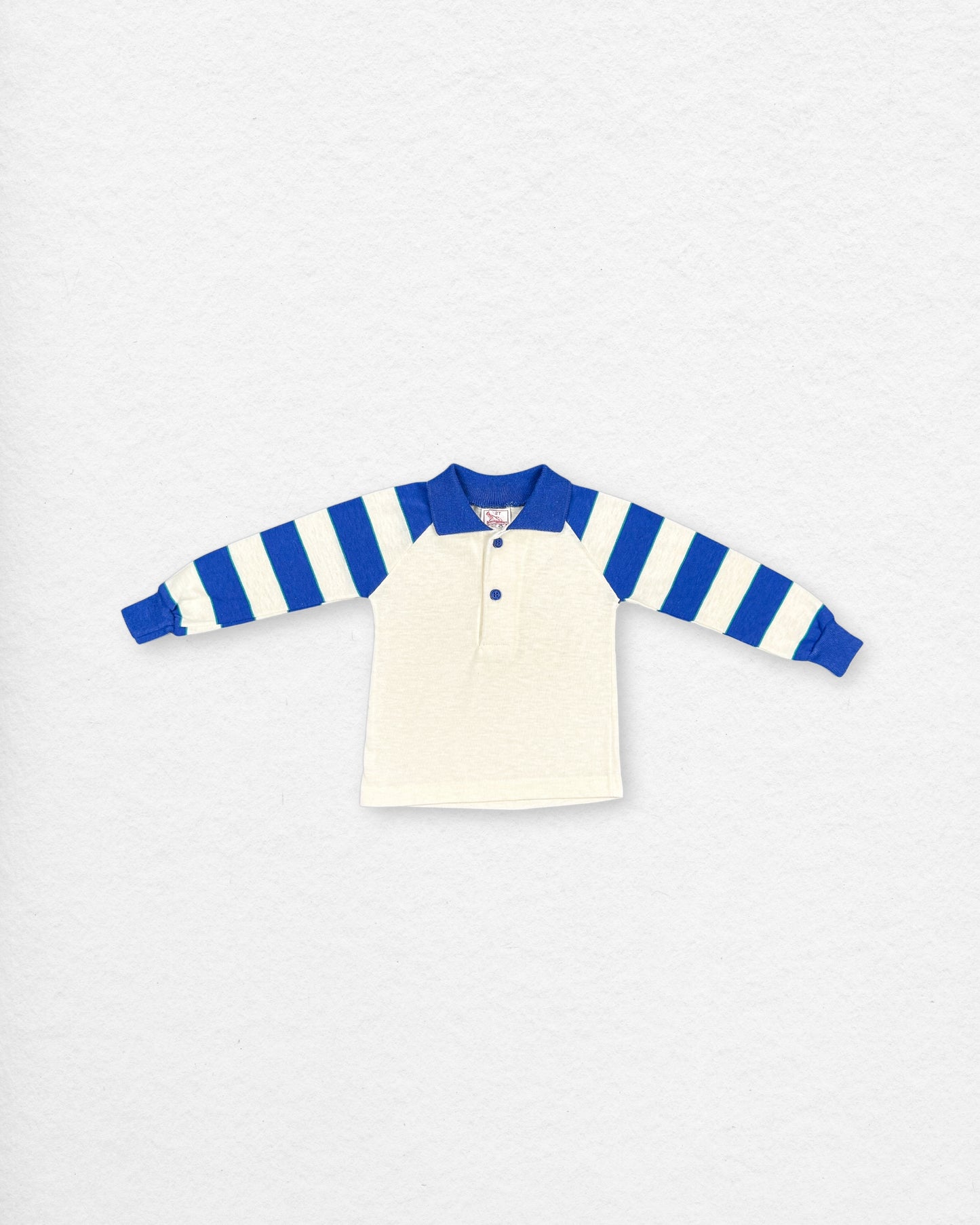 Vintage 90's Striped Collar Longsleeve – 2Y