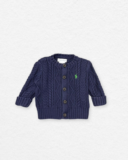 Ralph Lauren Cable Knit Baby Cardigan – 3M