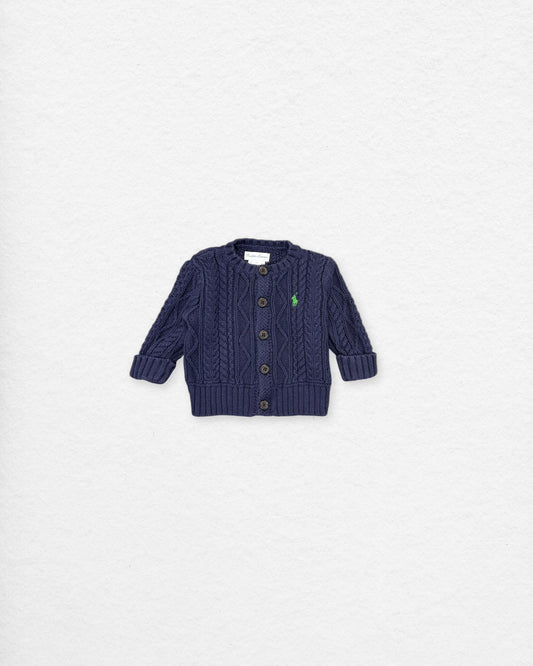 Ralph Lauren Cable Knit Baby Cardigan – 3M