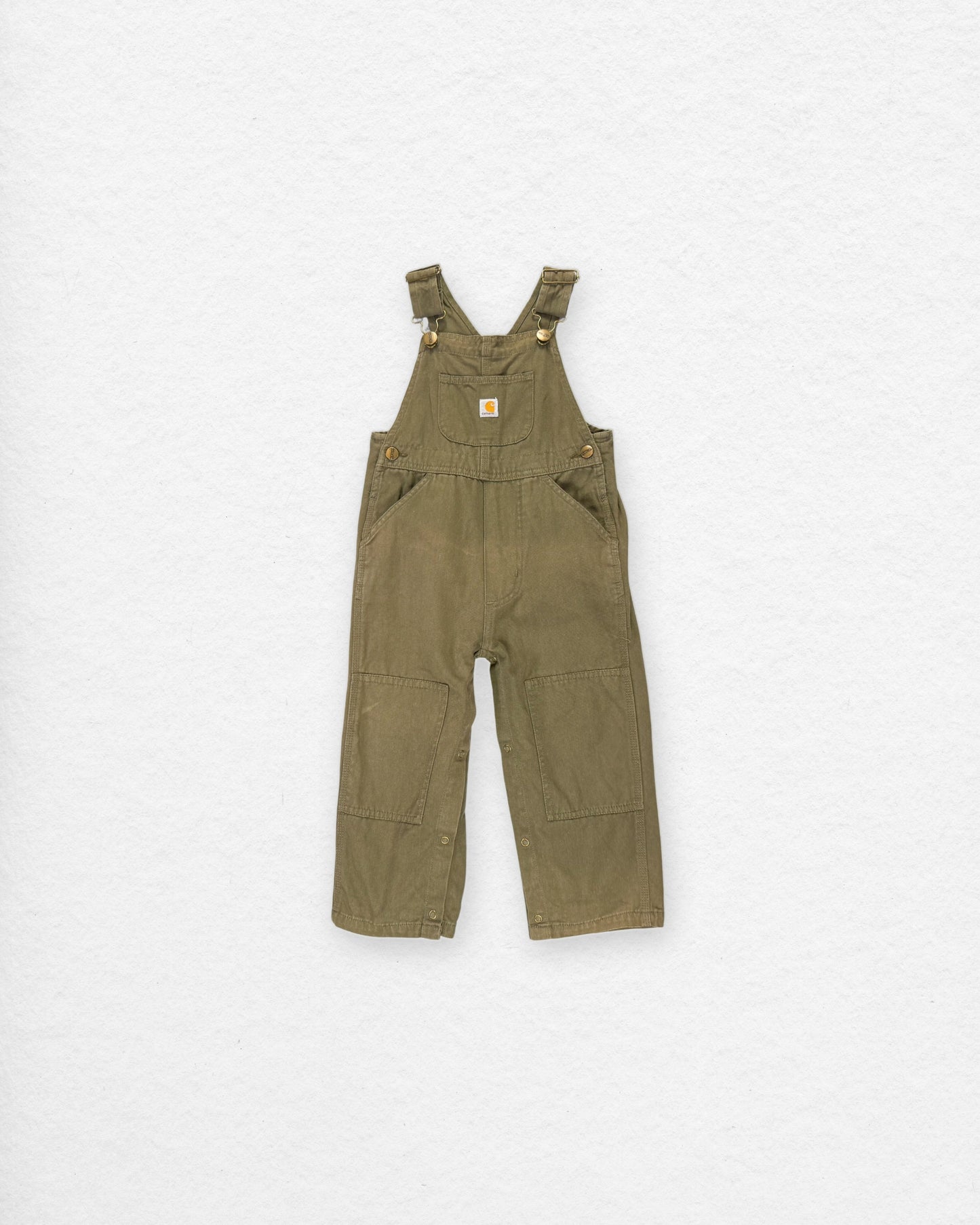 Carhartt Olive Canvas Overalls – 2–3Y