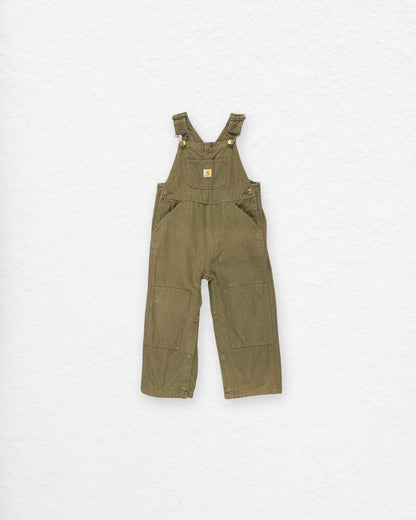 Carhartt Olive Canvas Overalls – 2–3Y
