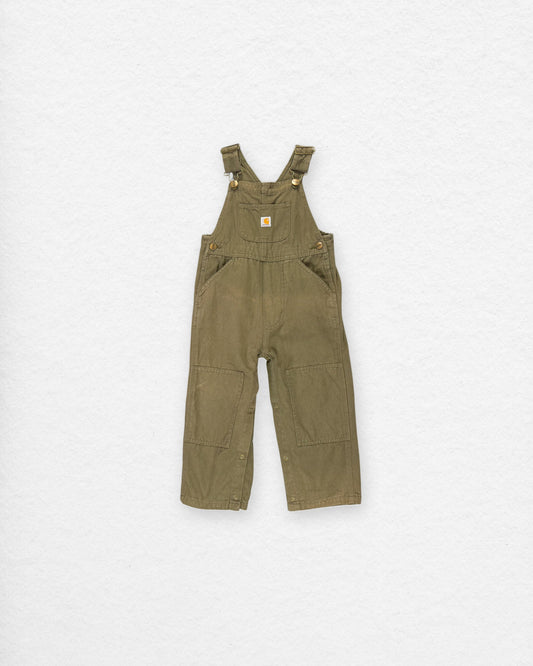 Carhartt Olive Canvas Overalls – 2–3Y