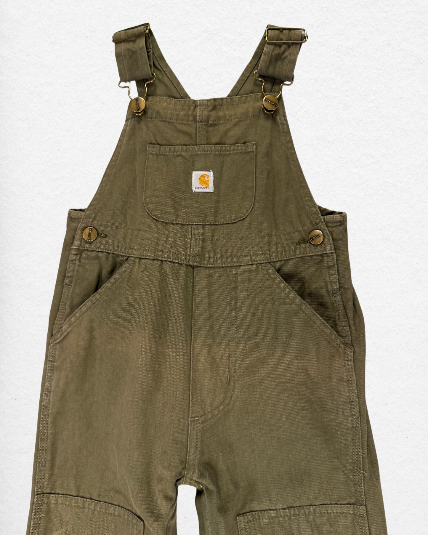 Carhartt Olive Canvas Overalls – 2–3Y