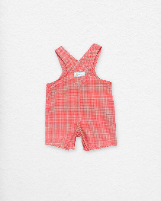 Vintage Peter Rabbit Gingham Overalls – 0–3M