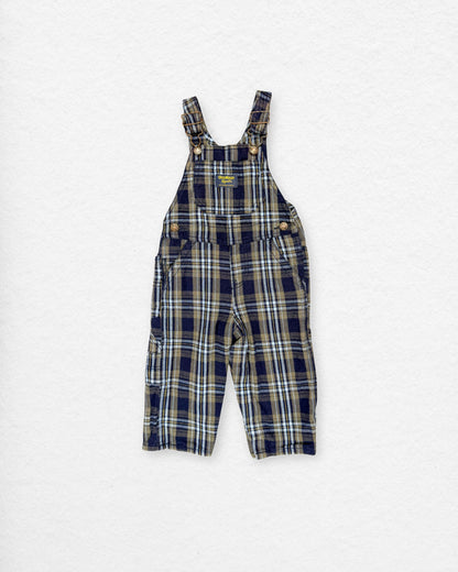 OshKosh Plaid Overalls – 12M