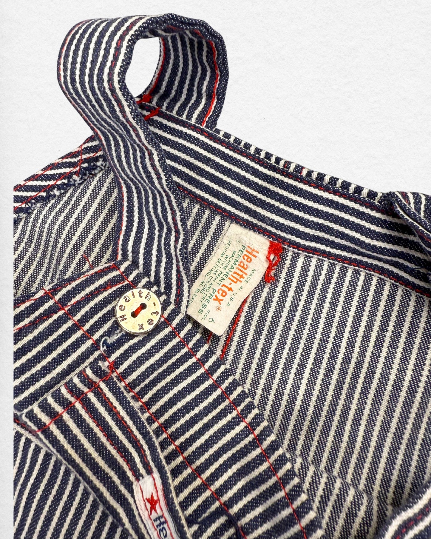 Vintage Healthtex Striped Overalls – 6M