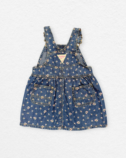 OshKosh Floral Denim Pinafore – 24M