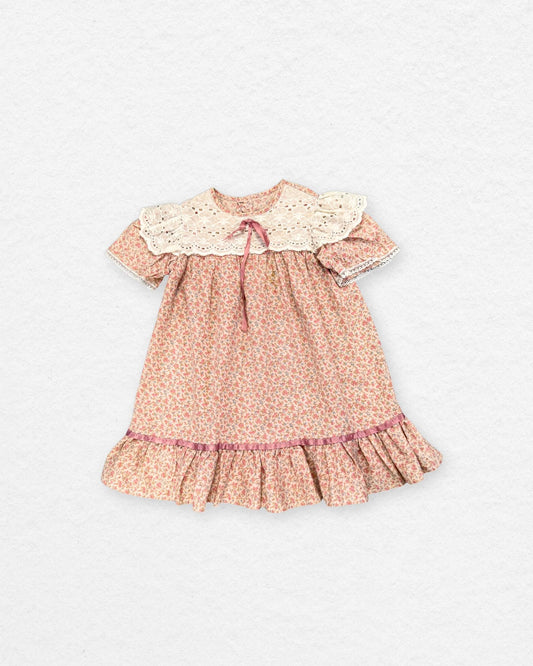 Floral Lace Collar Dress - 3-4Y
