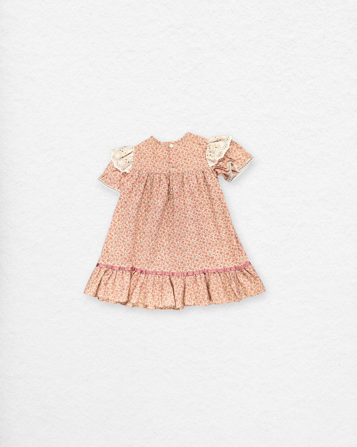 Floral Lace Collar Dress - 3-4Y