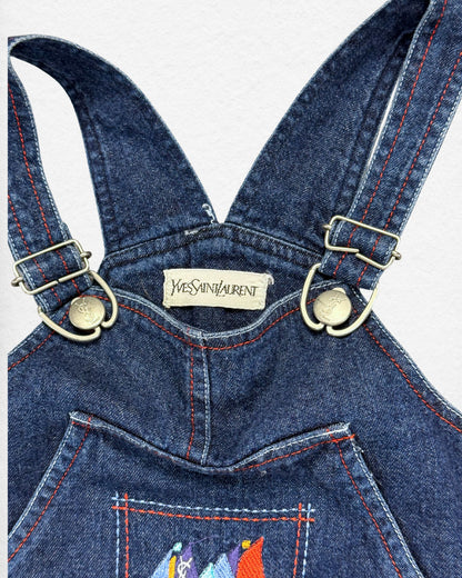 Vintage YSL Denim Overalls – 12–18M