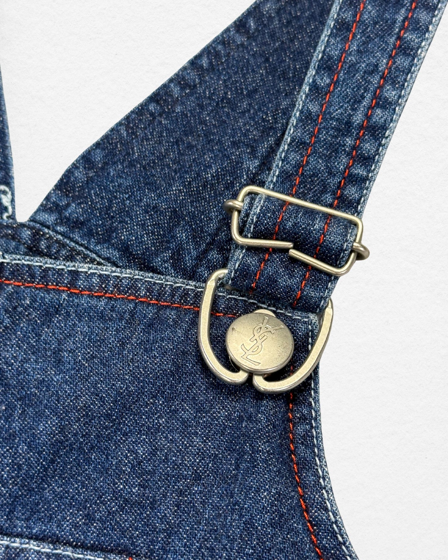 Vintage YSL Denim Overalls – 12–18M