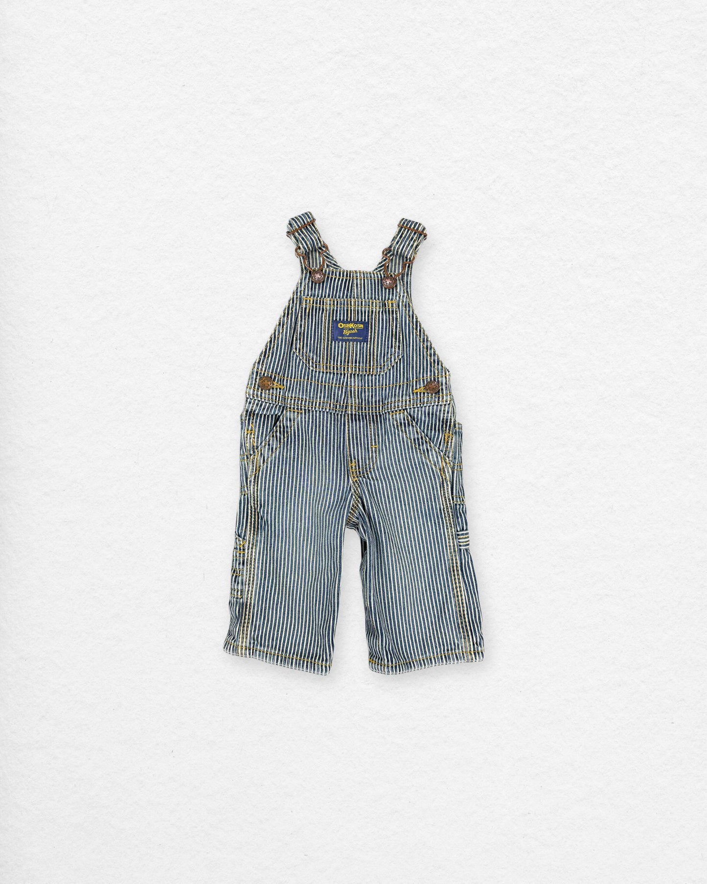 OshKosh Striped Denim Overalls – 3M