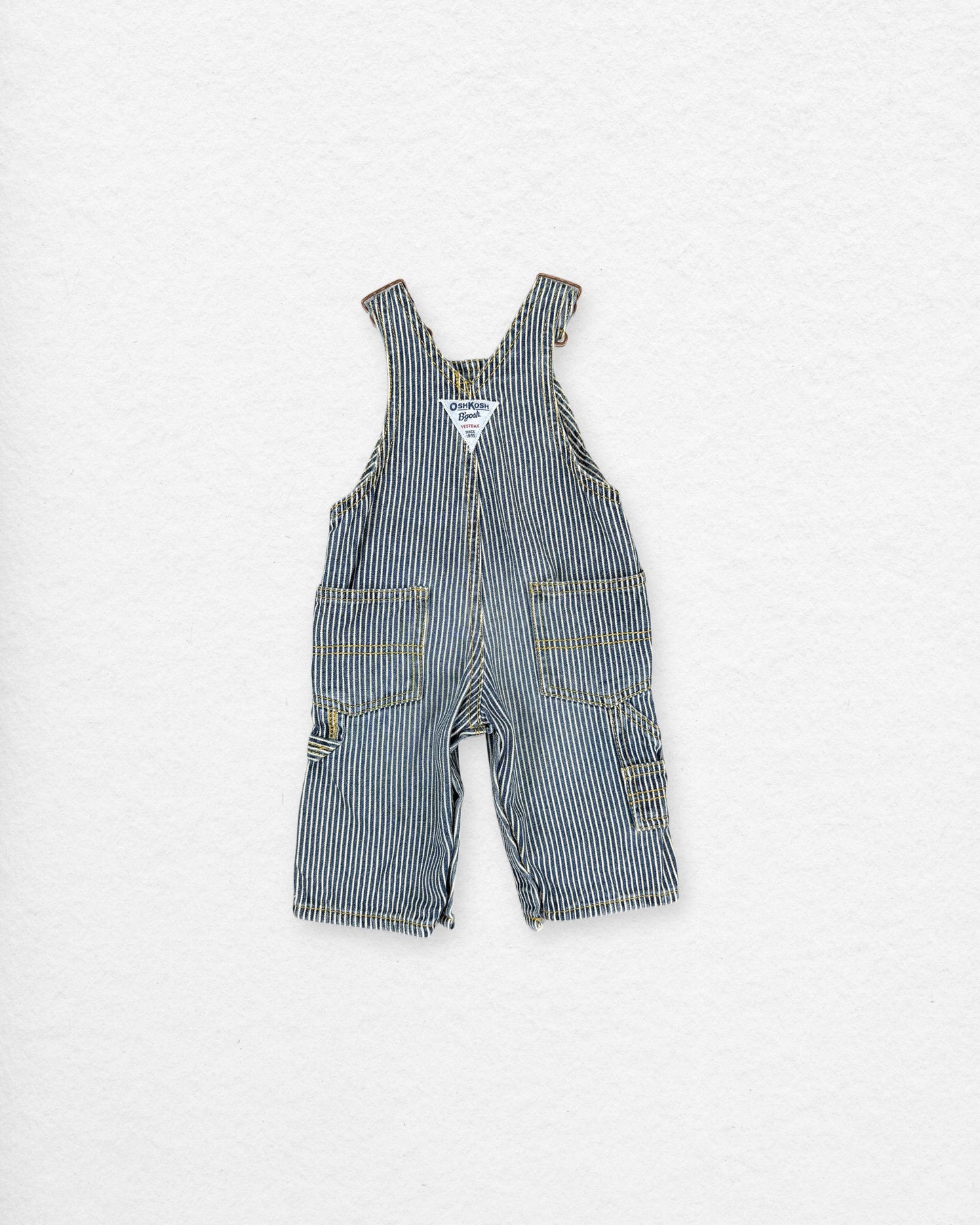 OshKosh Striped Denim Overalls – 3M