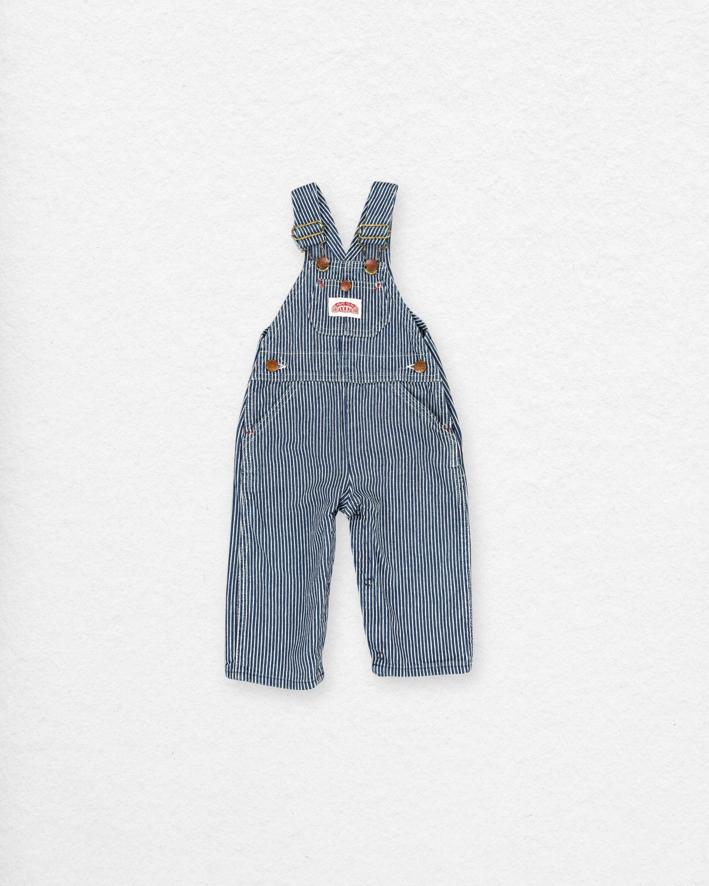 Vintage Round House Hickory Stripe Overalls – 18M