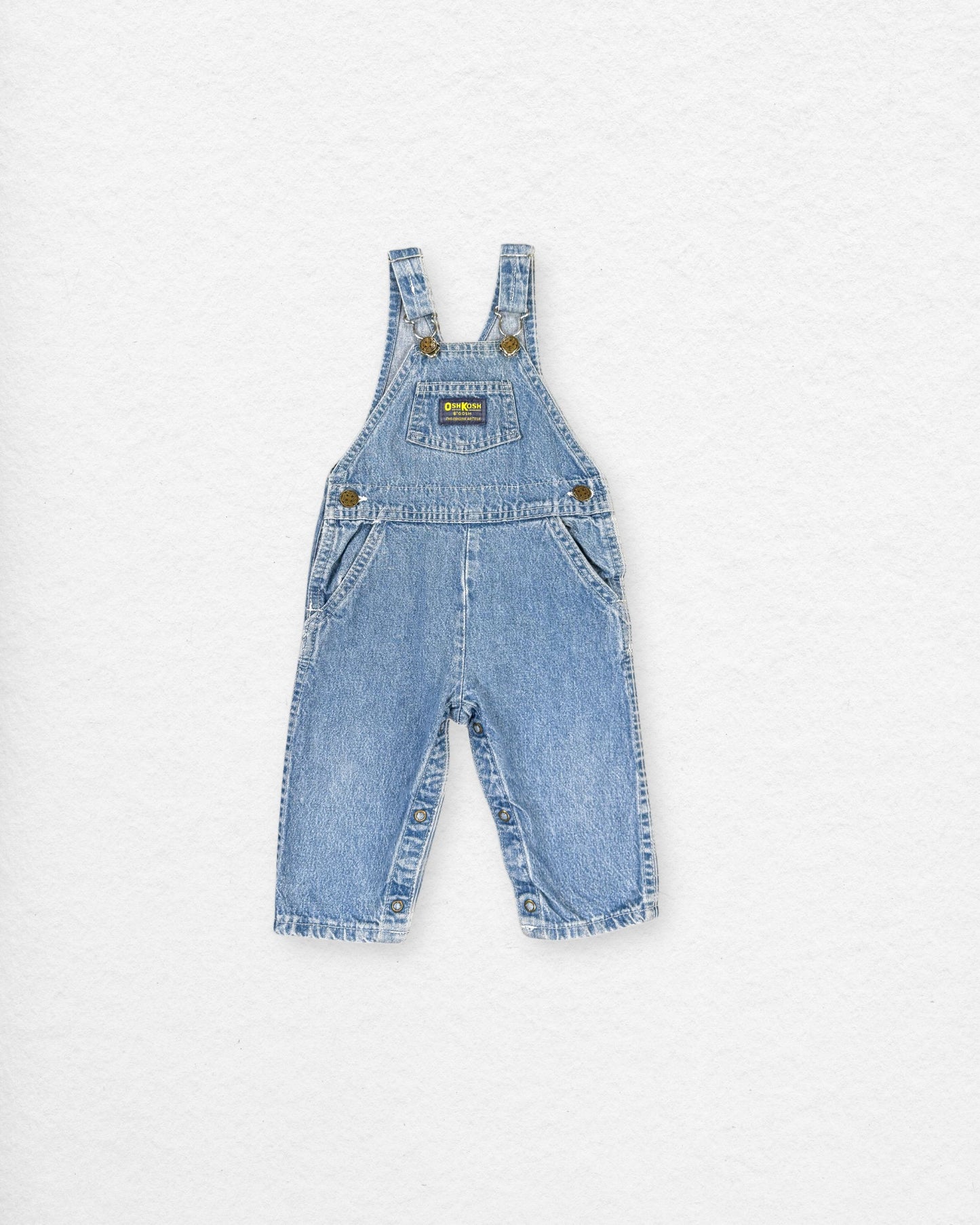 Vintage OshKosh Light Denim Overalls – 18M