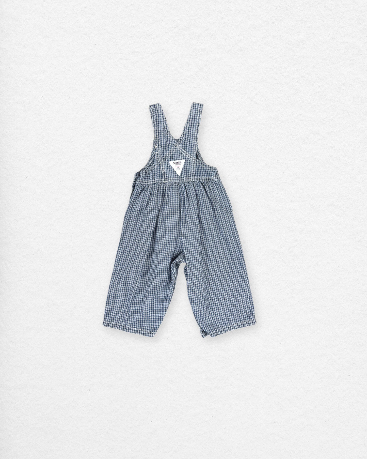 Vintage OshKosh Checkered Overalls – 18M