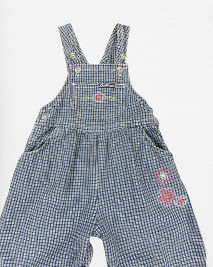 Vintage OshKosh Checkered Overalls – 18M