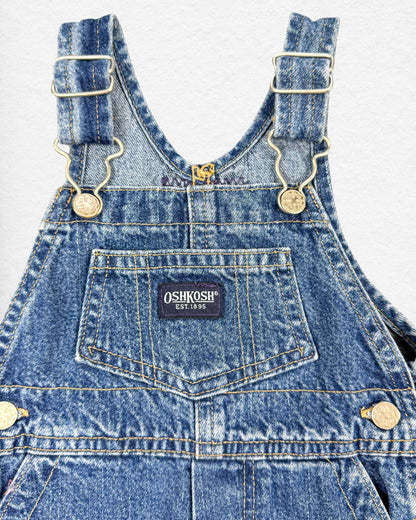 Vintage OshKosh Denim Overalls – 3–6M