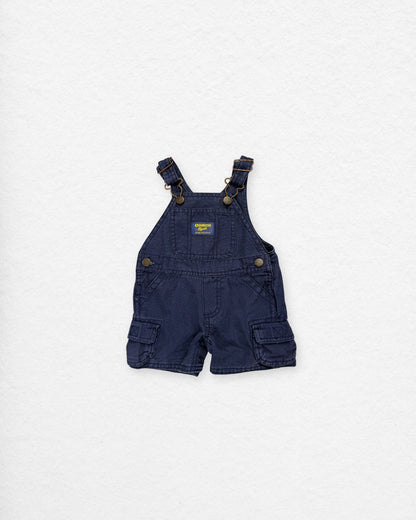 OshKosh Navy Short Overalls – 12M