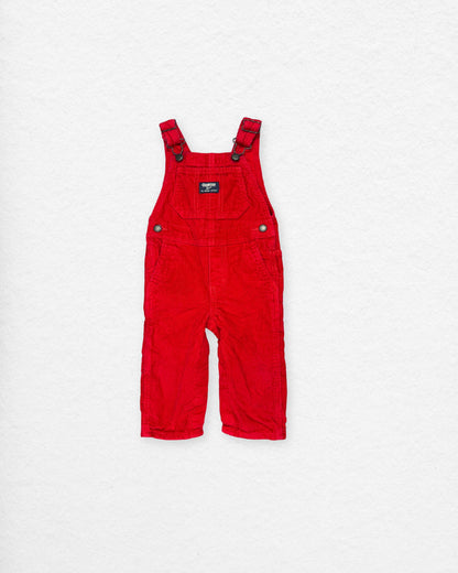 OshKosh Red Cord Overalls – 12M