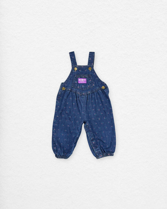 OshKosh 90's Denim Floral Overalls – 6–9M