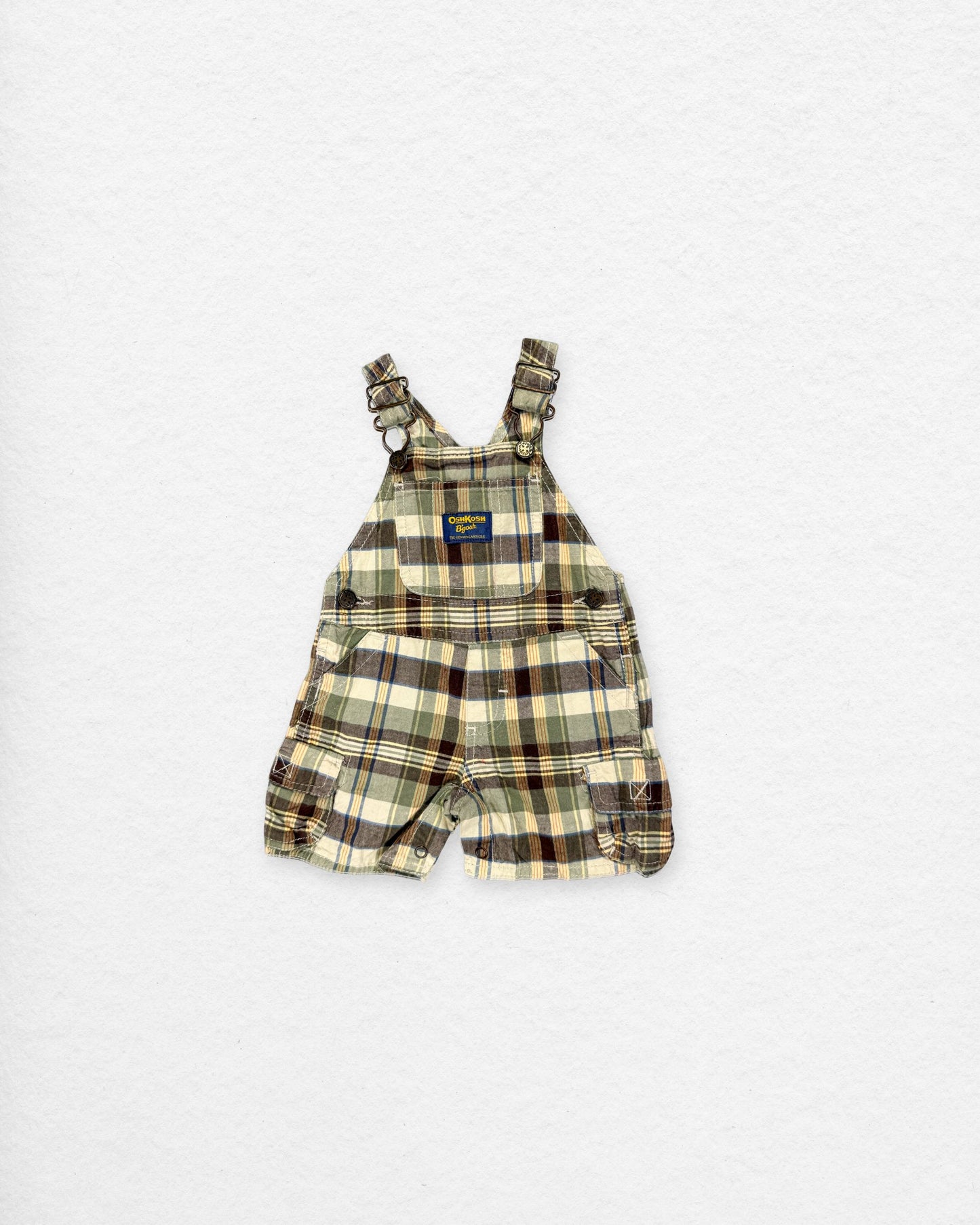 OshKosh Plaid Overalls – 6M