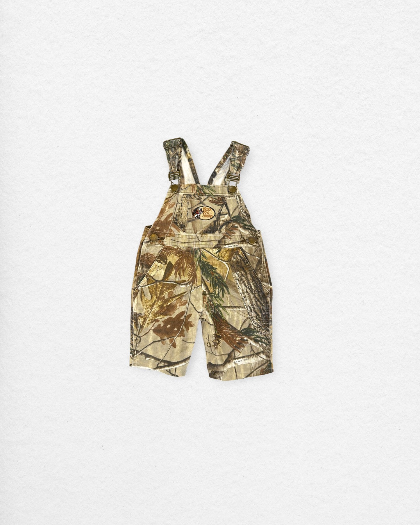 Vintage Bass Pro Camo Overalls – 2T
