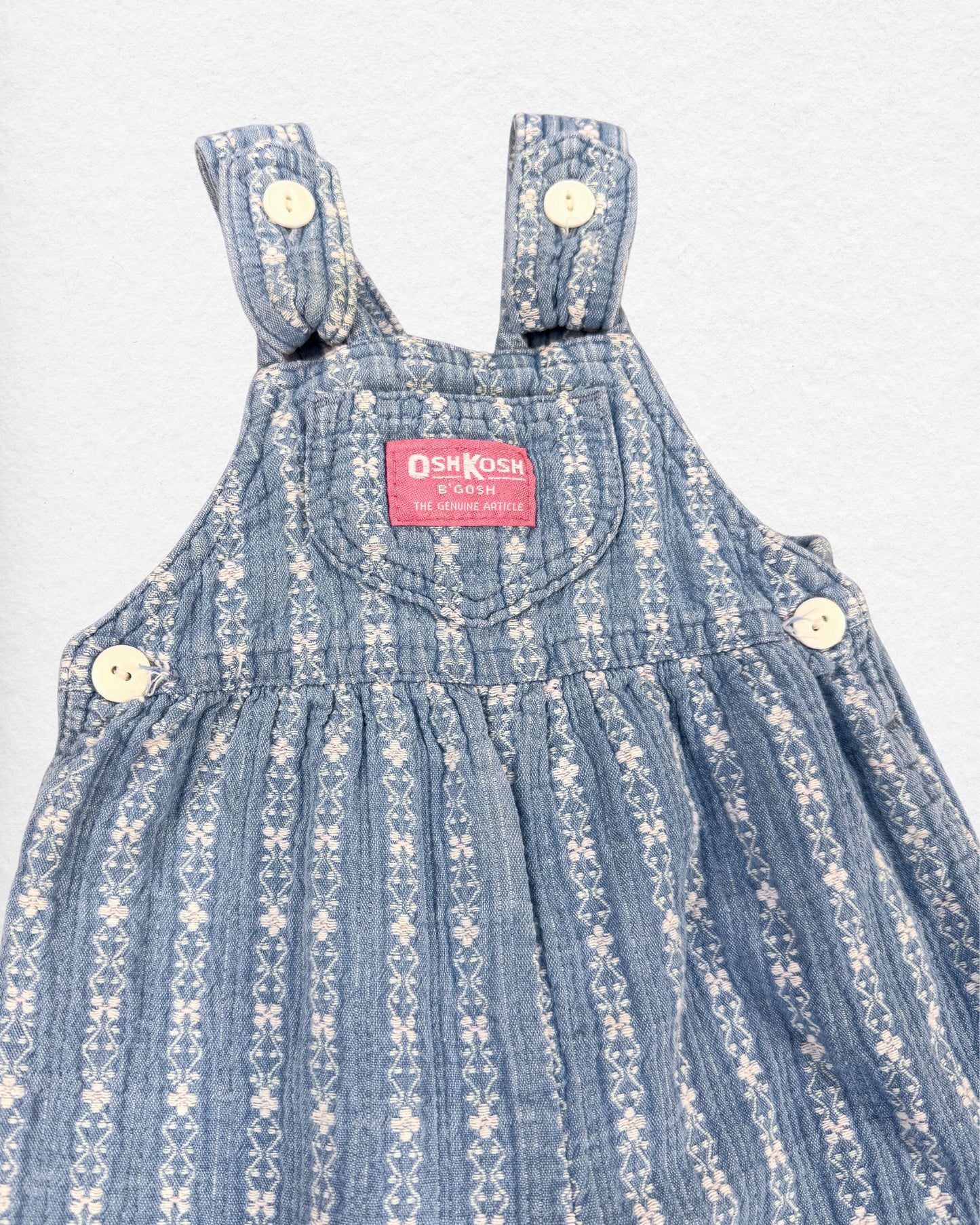 OshKosh Vintage Floral Overalls – 3-6M
