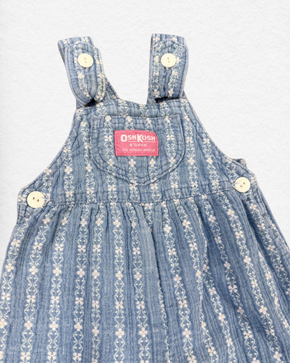 OshKosh Vintage Floral Overalls – 3-6M