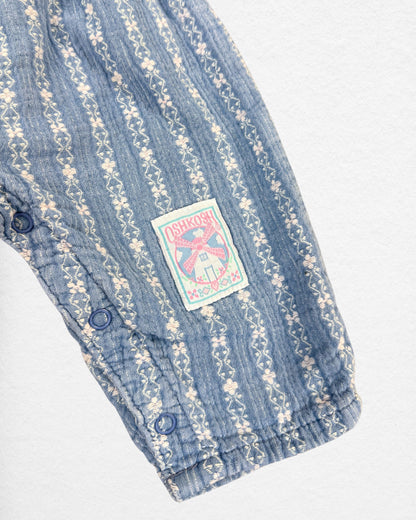 OshKosh Vintage Floral Overalls – 3-6M
