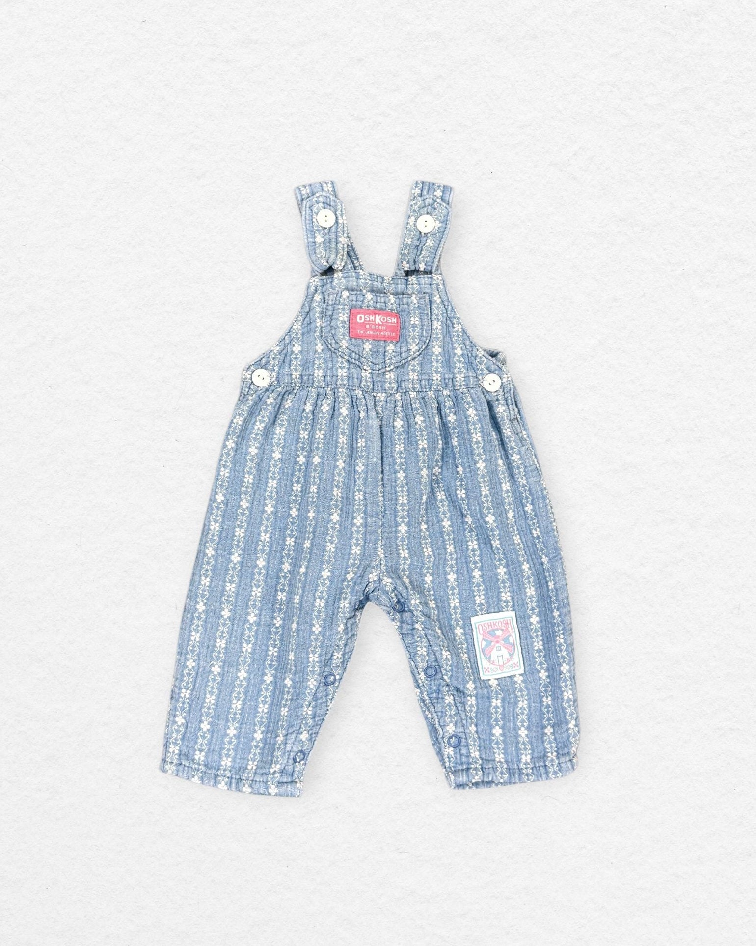 OshKosh Vintage Floral Overalls – 3-6M