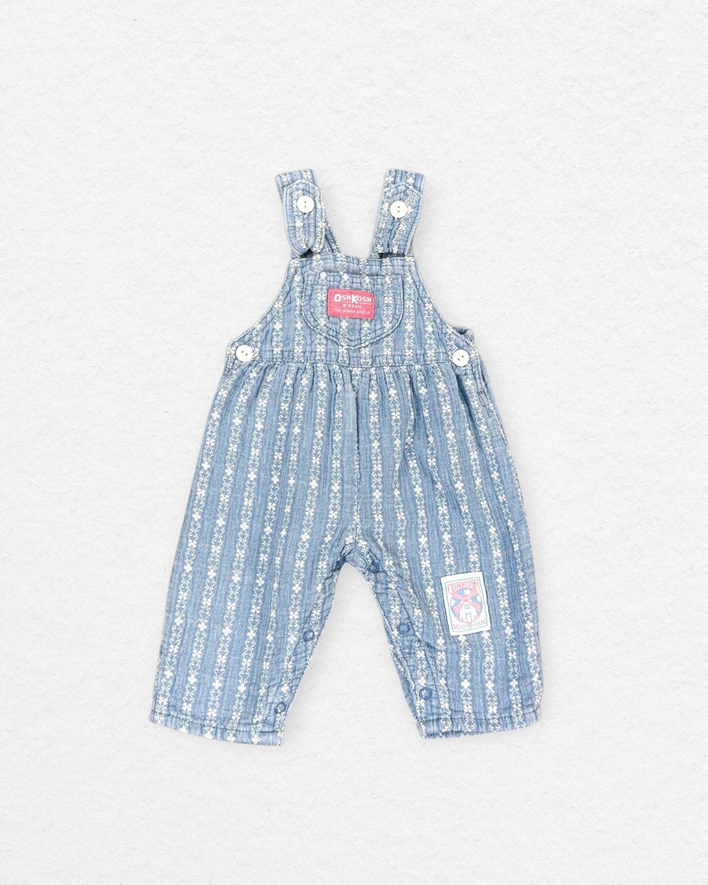 OshKosh Vintage Floral Overalls – 3-6M