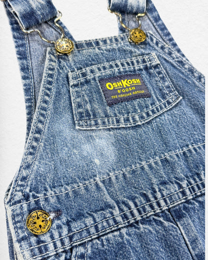 Vintage OshKosh Denim Overalls – 18–24M