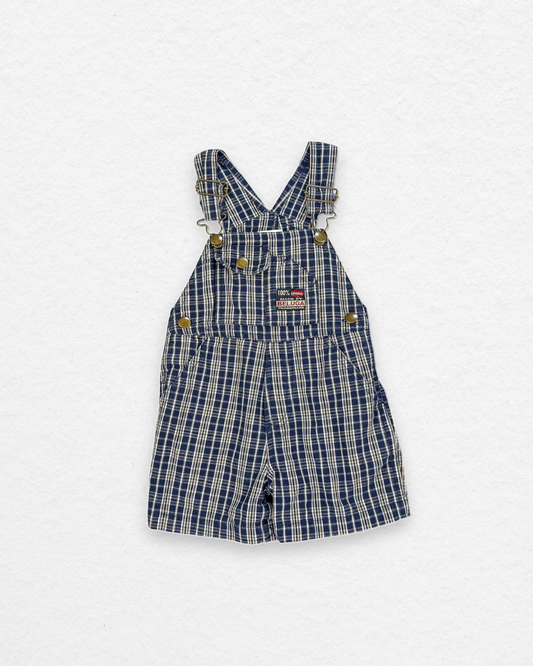 Vintage Plaid Overalls - 12M