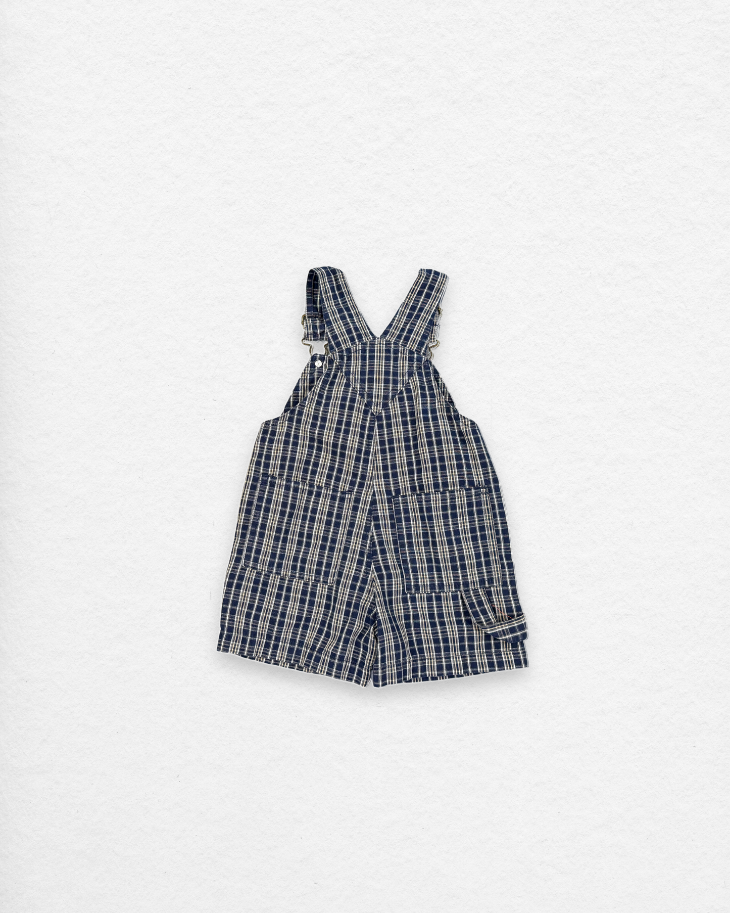 Vintage Plaid Overalls - 12M