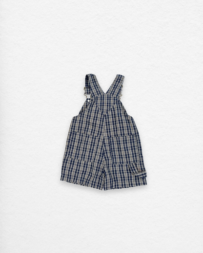 Vintage Plaid Overalls - 12M