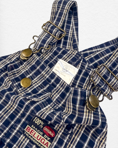 Vintage Plaid Overalls - 12M