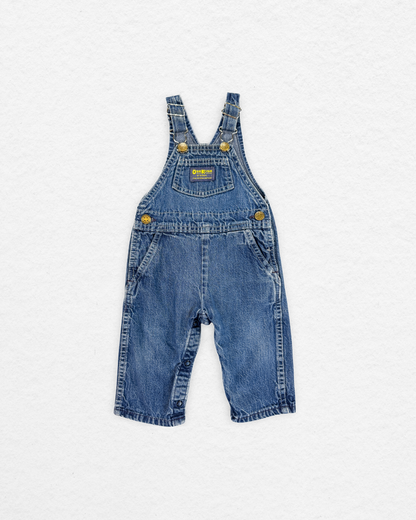 Vintage OshKosh Denim Overalls – 6–9M