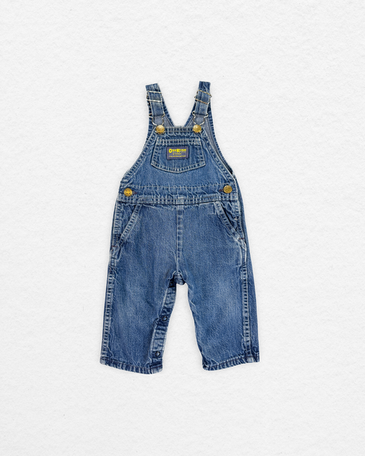 Vintage OshKosh Denim Overalls – 6–9M