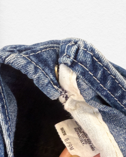 Vintage OshKosh Denim Overalls – 6–9M