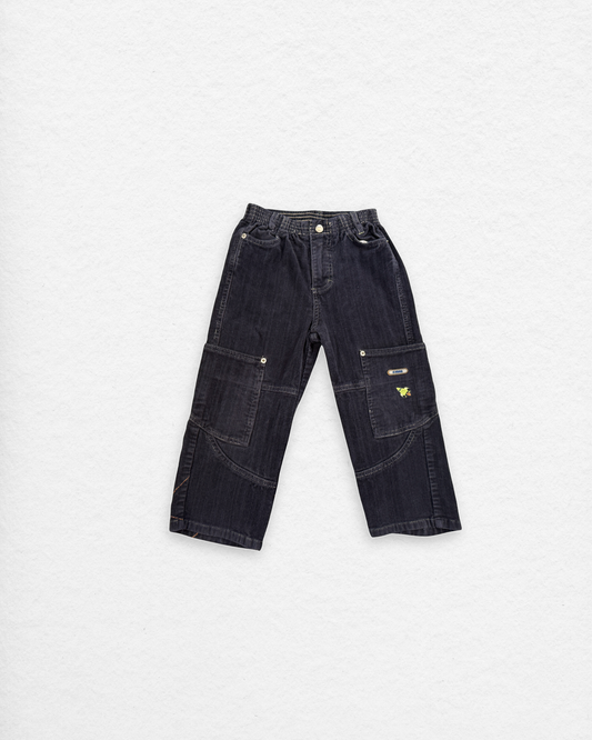 Vintage Black Cord Pants - 3T