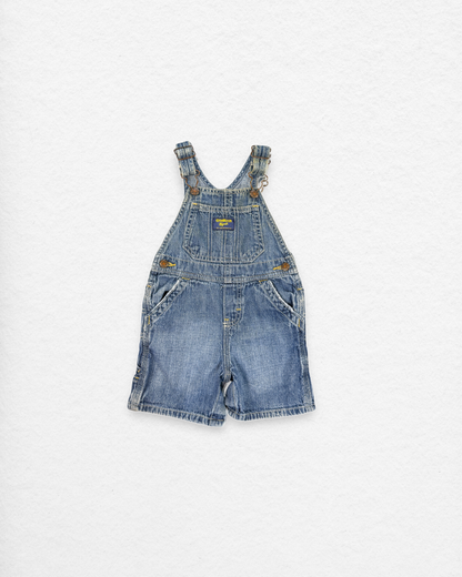 OshKosh Denim Short Overalls - 18M