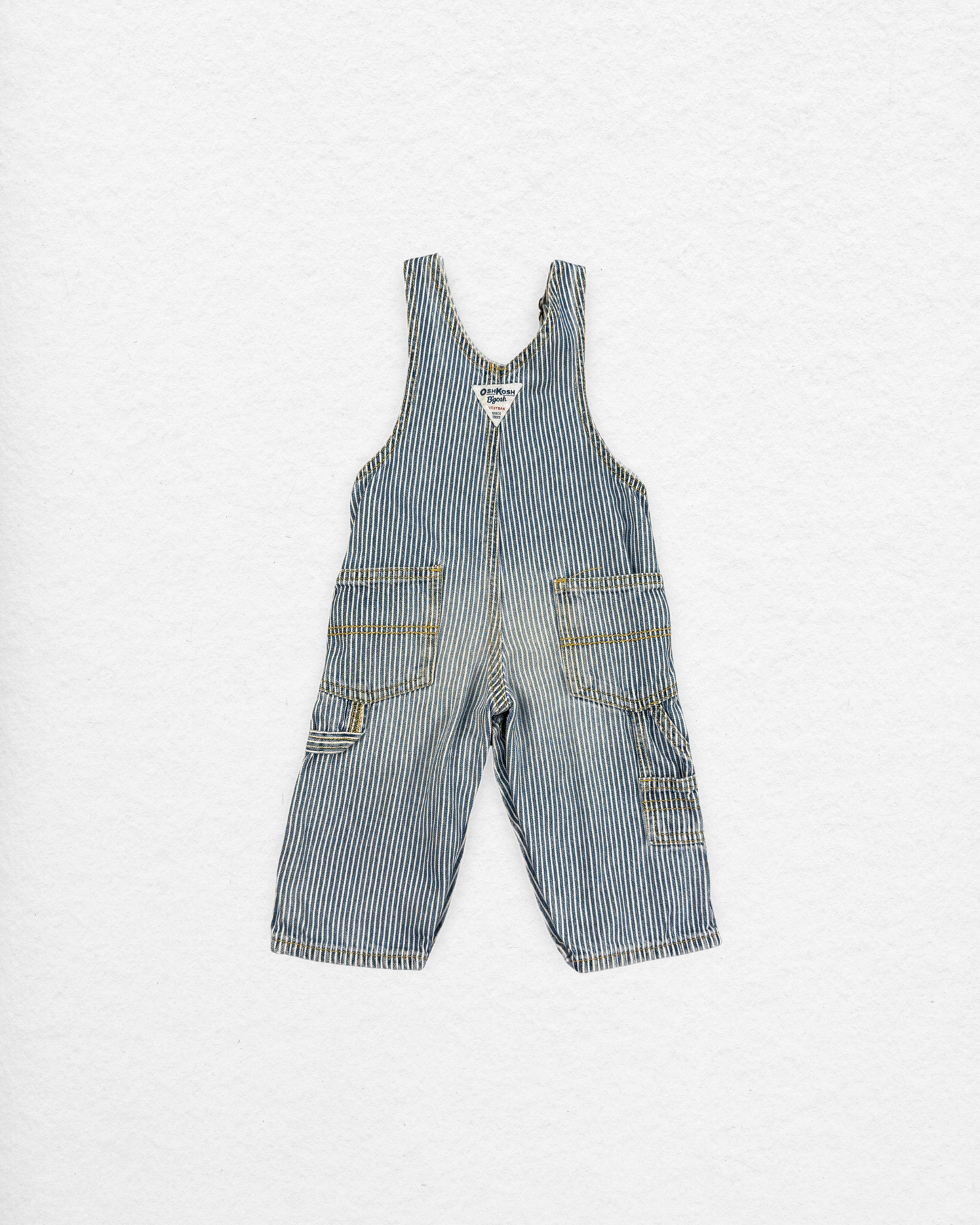 OshKosh Striped Overalls – 9M