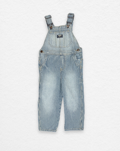 OshKosh Hickory Stripe Overalls 4T