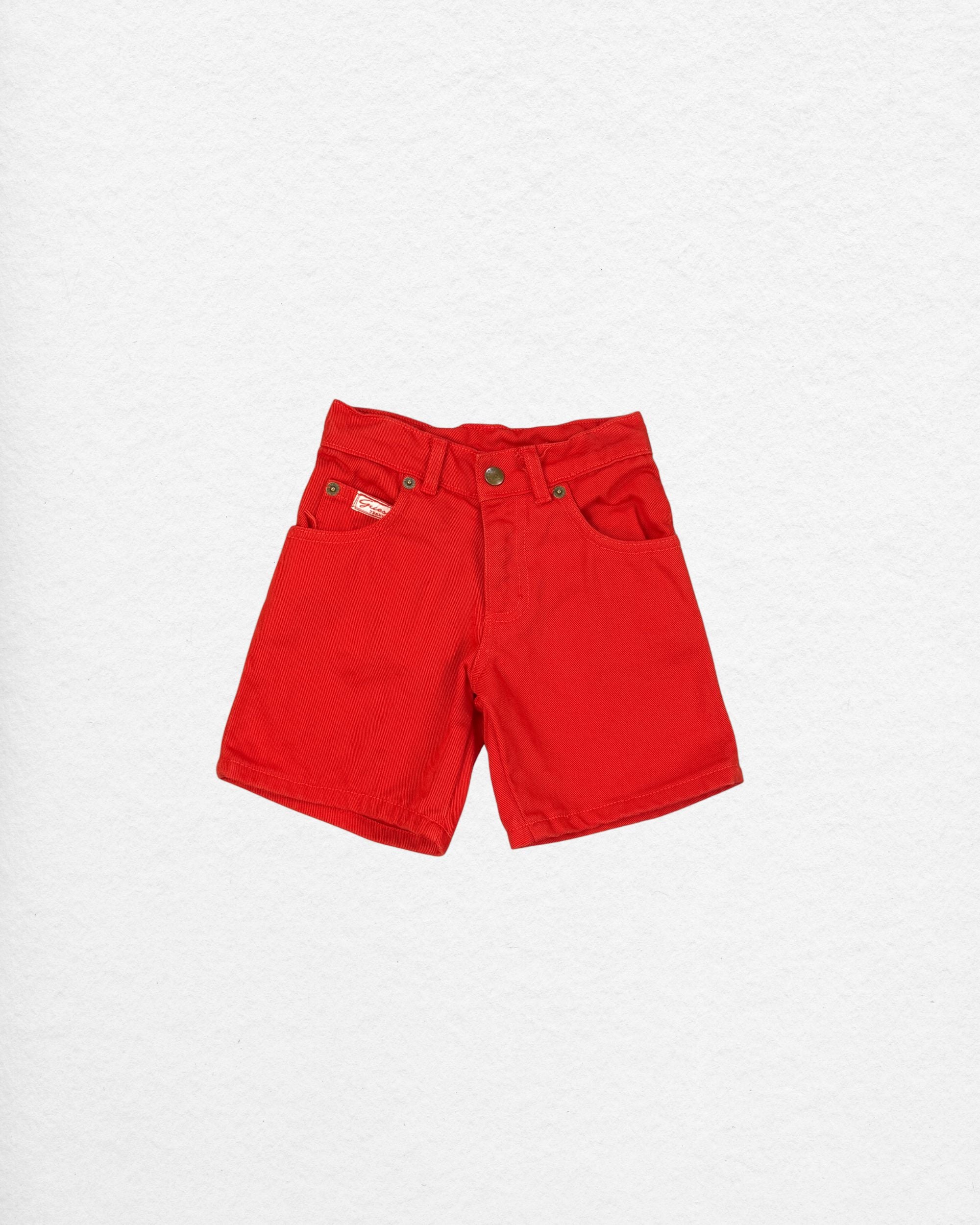 Vintage 90's Baby Guess Red Denim Shorts – 2Y