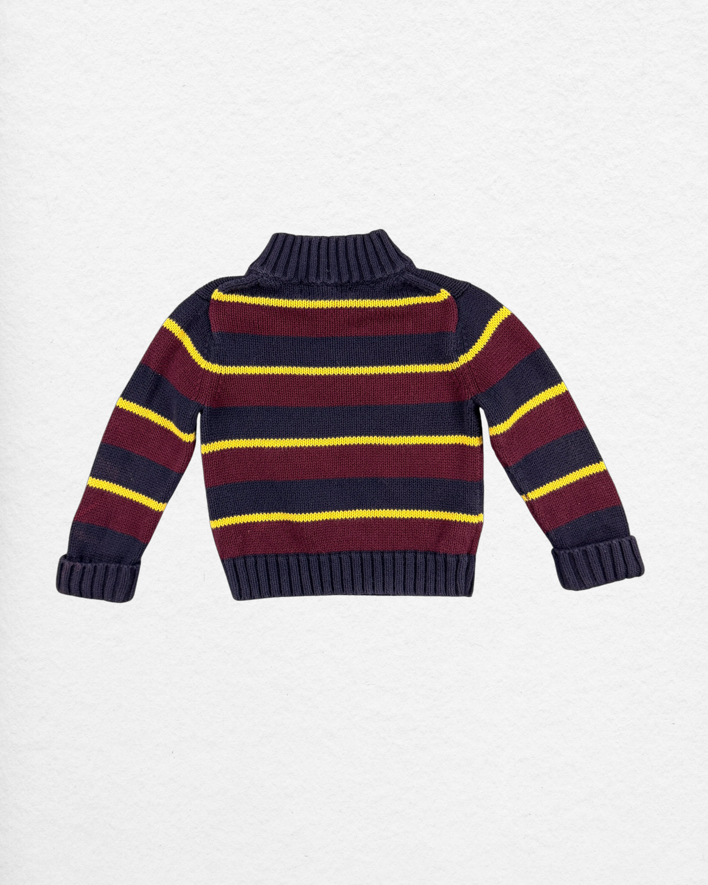 Ralph Lauren Striped Half Zip Knit Sweater – 18M
