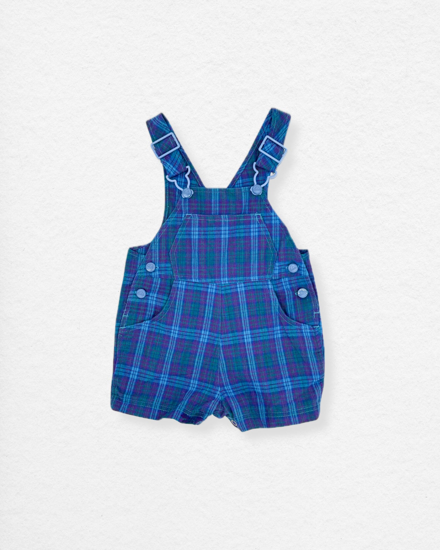 Vintage 80’s Plaid Overalls – 18M