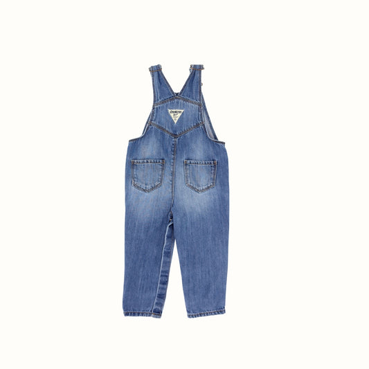 OshKosh Rainbow Patch Denim Overalls – Size 12–18M