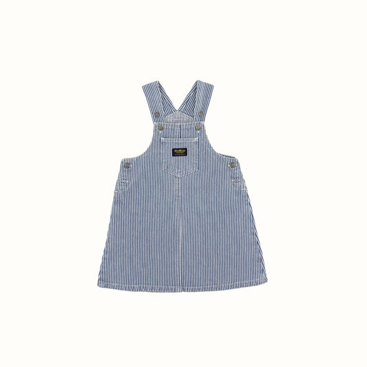 OshKosh Pinstripe Denim Pinafore – Size 4-5Y